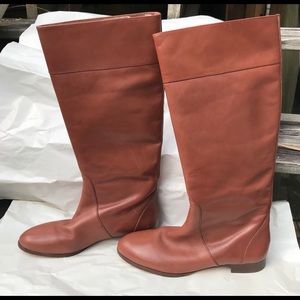 J.crew brown leather boots.